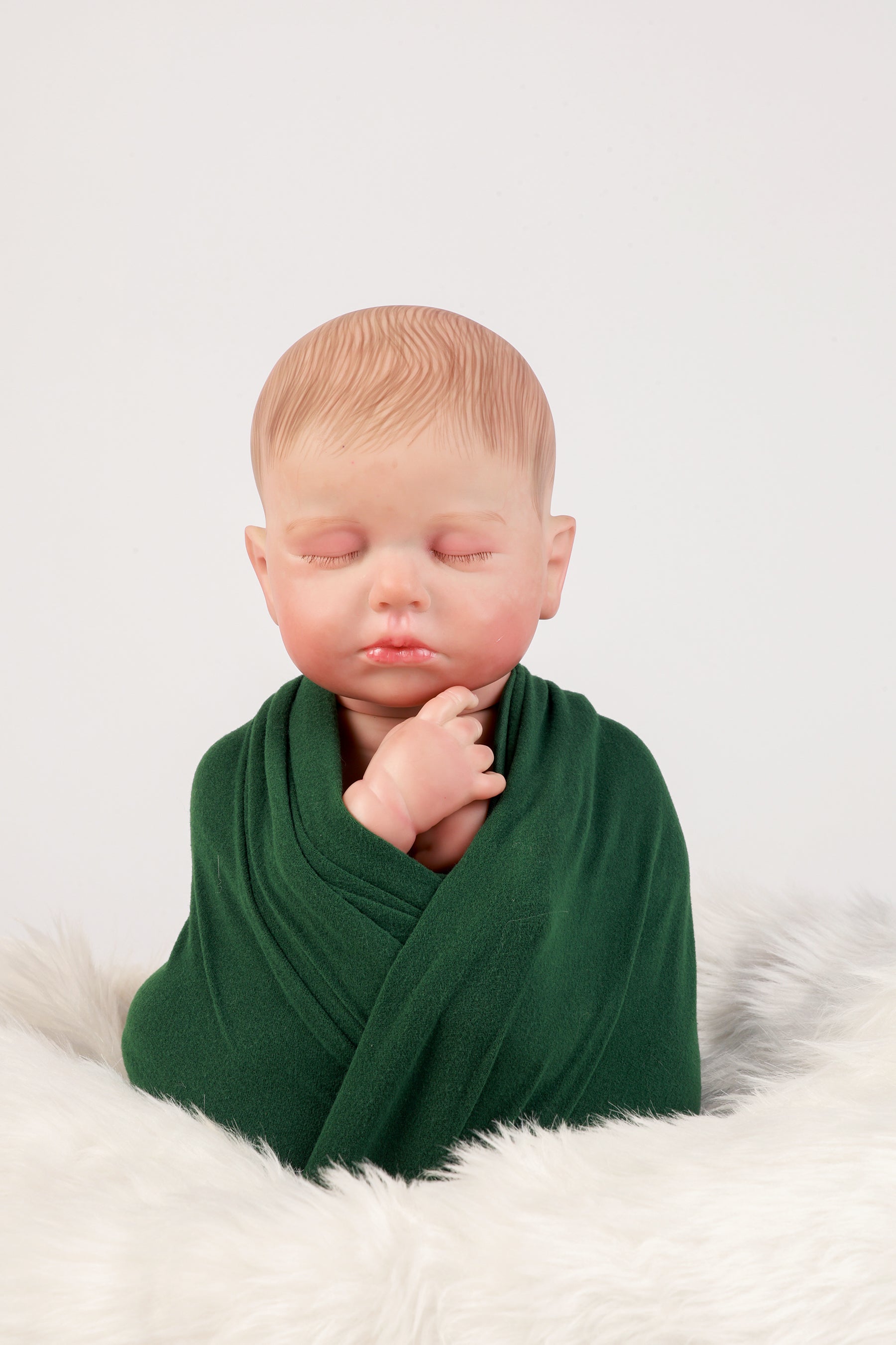 Forest Green Baby Wrap – Soft, Stretchy, and Elegant Newborn Photography Prop for Swaddling, Layering, and Posing