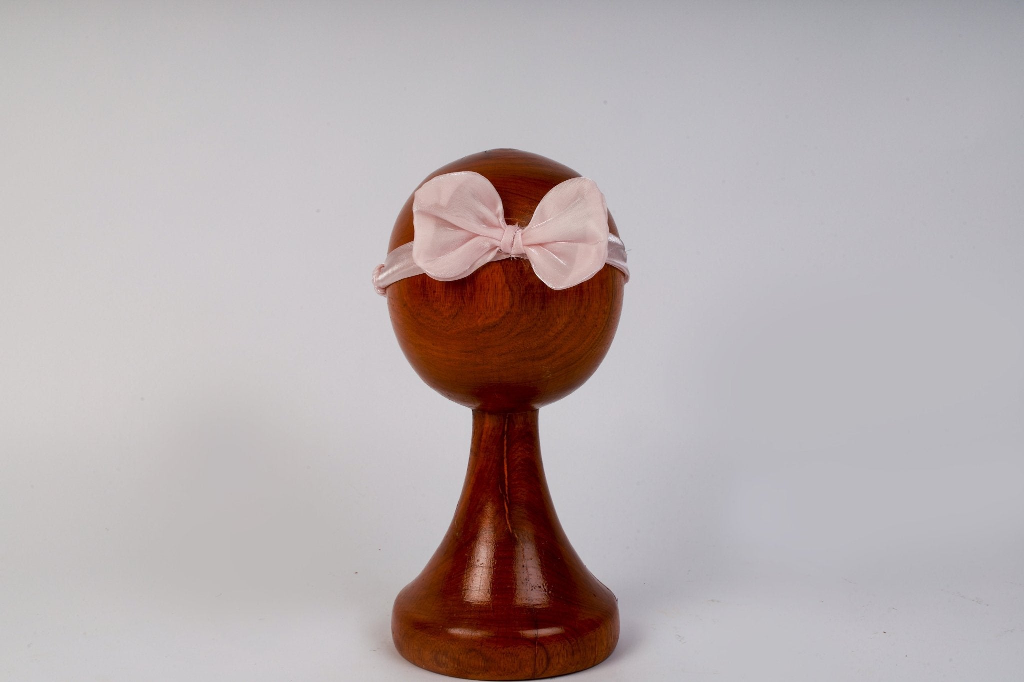 Baby Girl Photoshoot Dresses - Pink Satin Bow Romper with Headband - Tiny Prop Store