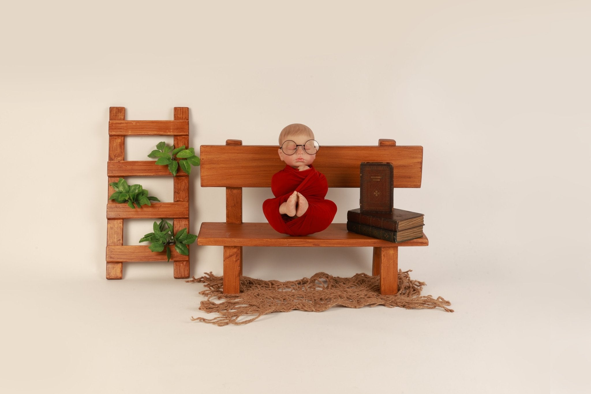 Baby Photography Bench & Ladder Prop – Infant Photo Prop - Tiny Prop Store