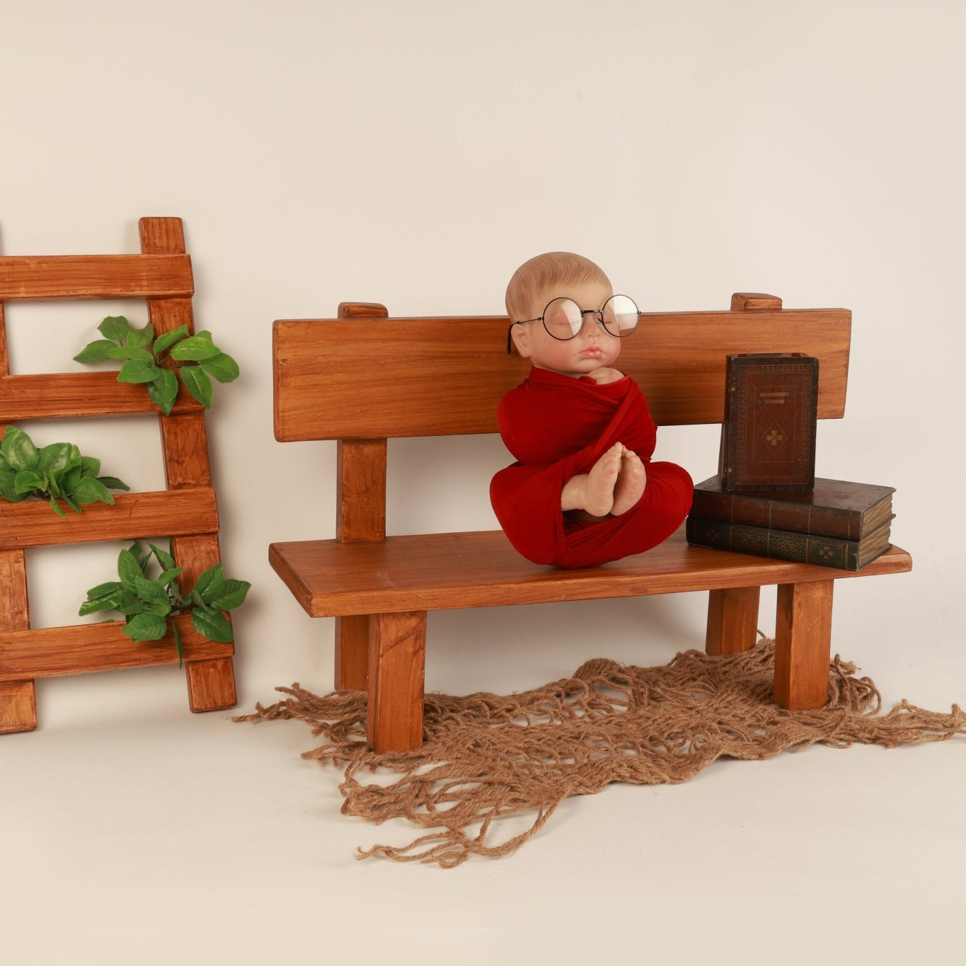 Baby Photography Bench & Ladder Prop – Infant Photo Prop - Tiny Prop Store