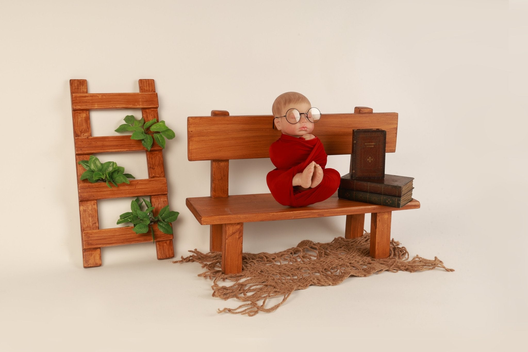 Baby Photography Bench & Ladder Prop – Infant Photo Prop - Tiny Prop Store