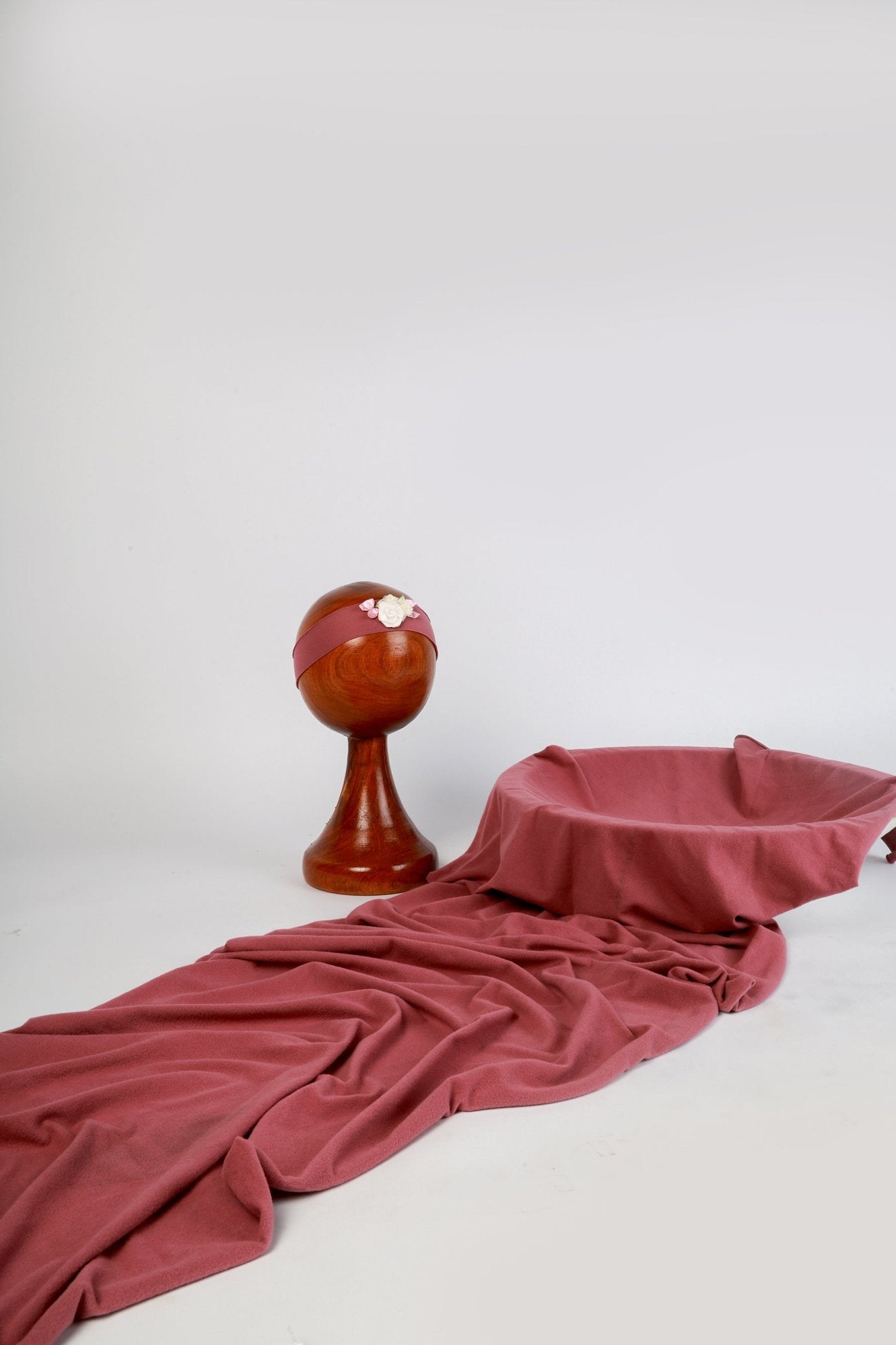 Newborn Photography Wraps - Soft Baby Wrap Set for Photoshoot - Handmade Stretchy Swaddle Wraps with Floral Headband - Tiny Prop Store