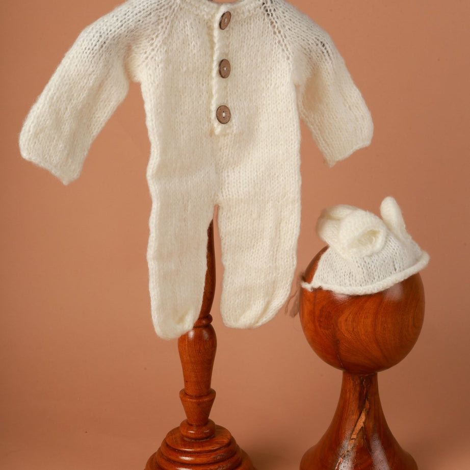 Newborn photoshoot Outfit | White Dress for Newborn Photos - Tiny Prop Store