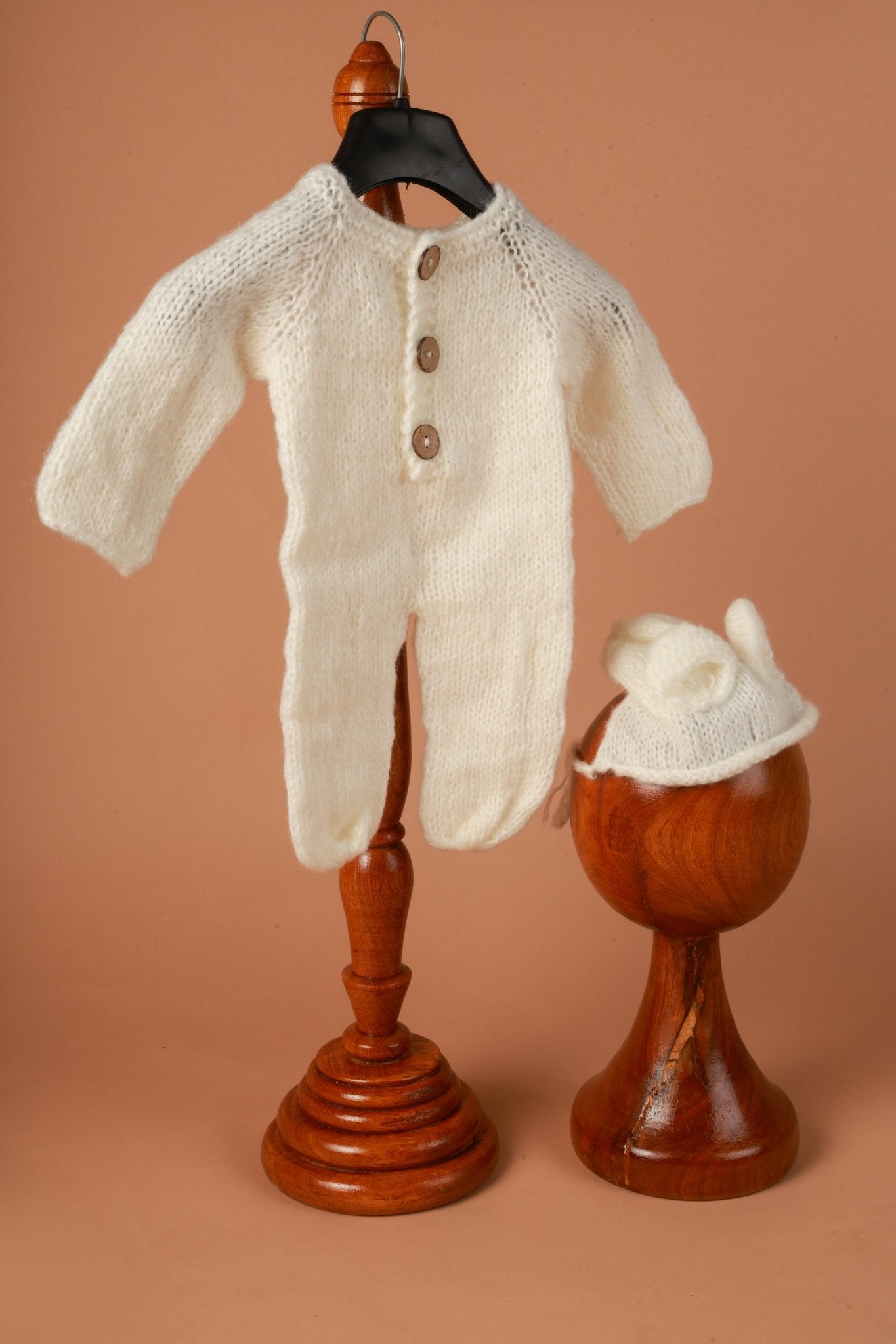 Newborn photoshoot Outfit | White Dress for Newborn Photos - Tiny Prop Store