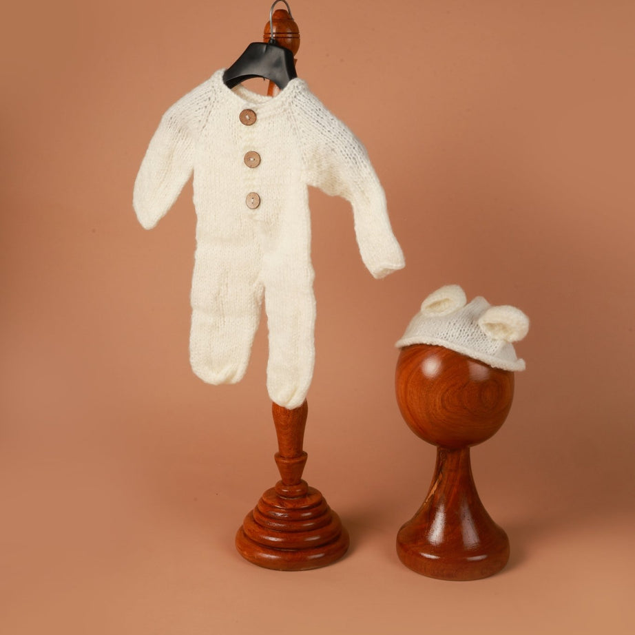 Newborn photoshoot Outfit | White Dress for Newborn Photos - Tiny Prop Store