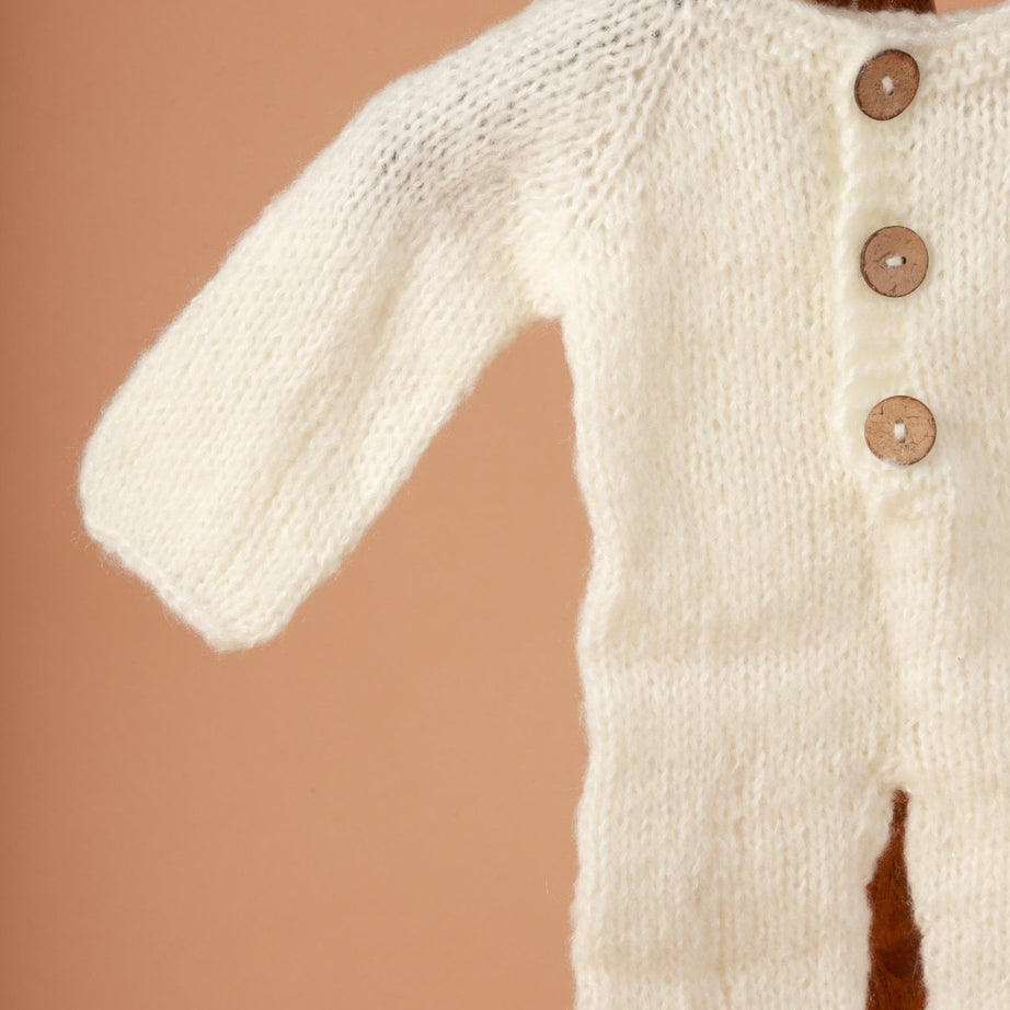 Newborn photoshoot Outfit | White Dress for Newborn Photos - Tiny Prop Store