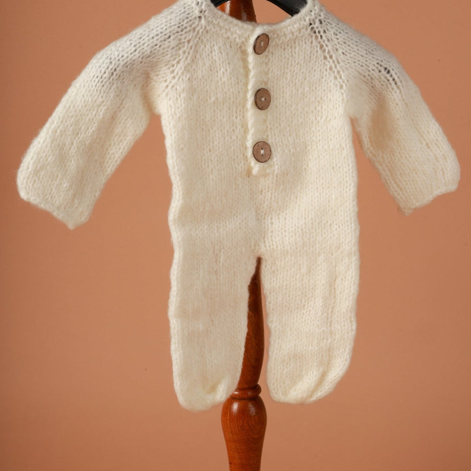 Newborn photoshoot Outfit | White Dress for Newborn Photos - Tiny Prop Store