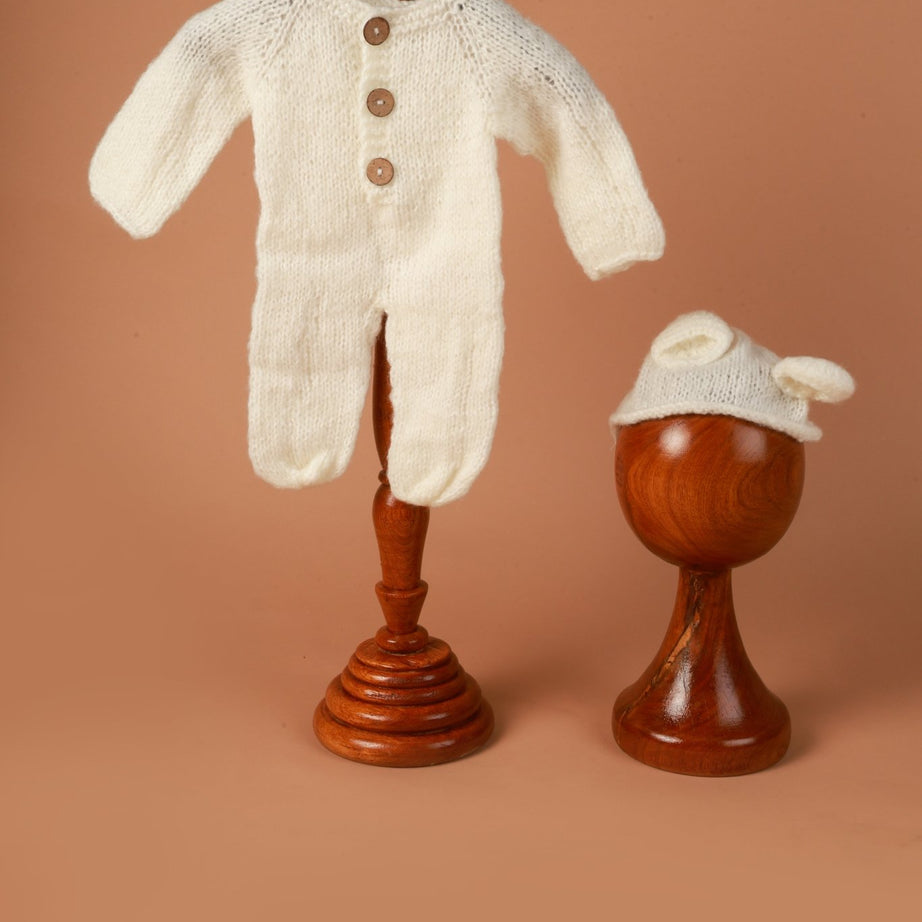 Newborn photoshoot Outfit | White Dress for Newborn Photos - Tiny Prop Store