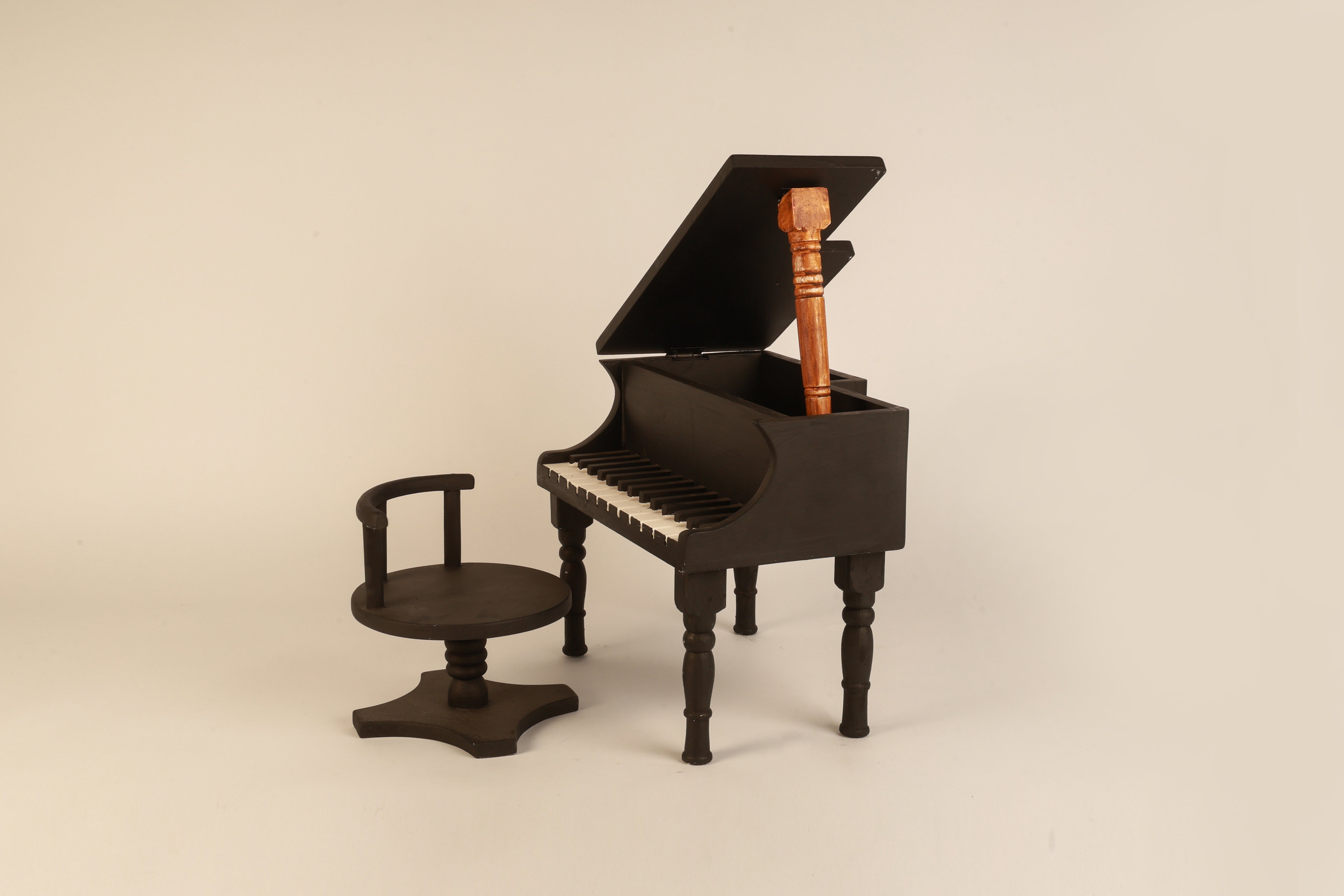Mini Baby Grand Piano Photo Prop With Chair