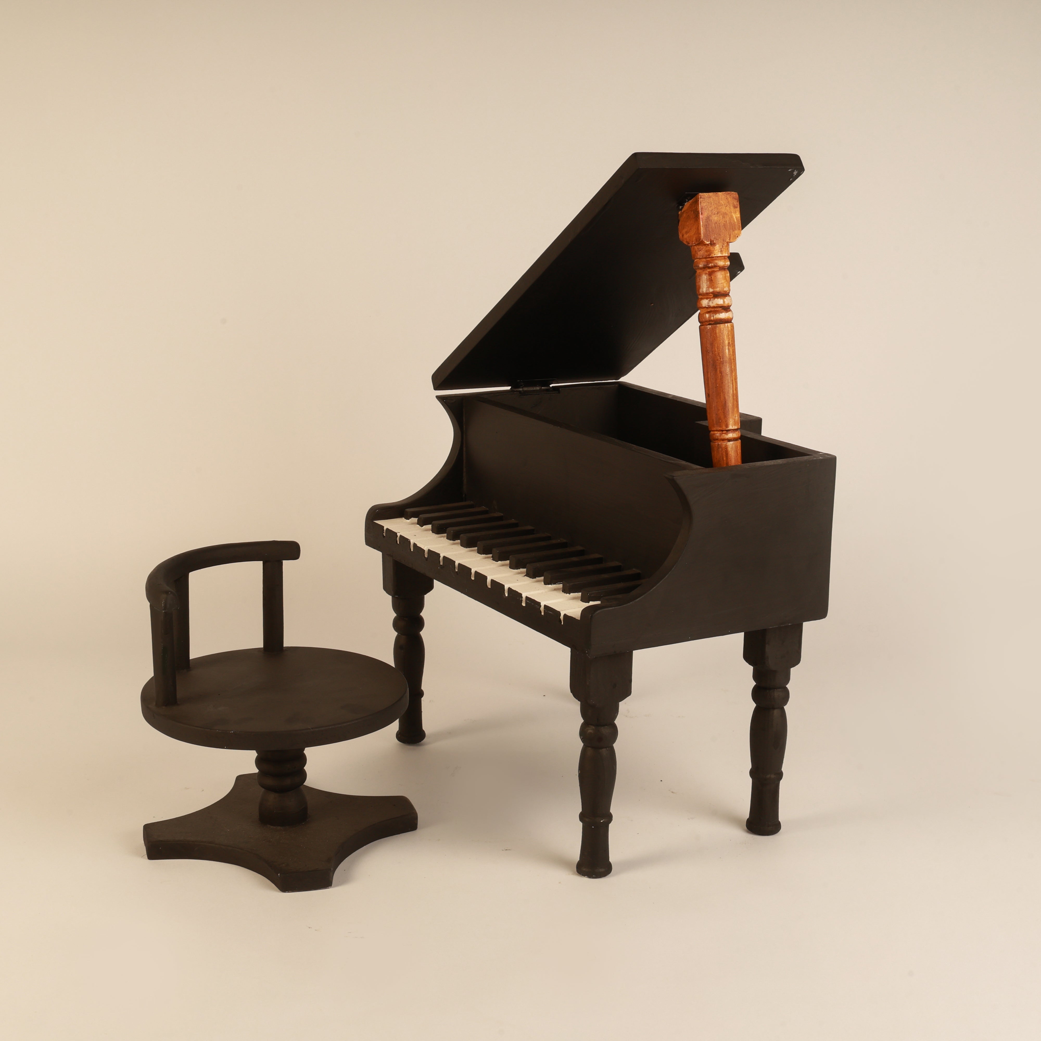 Mini Baby Grand Piano Photo Prop With Chair