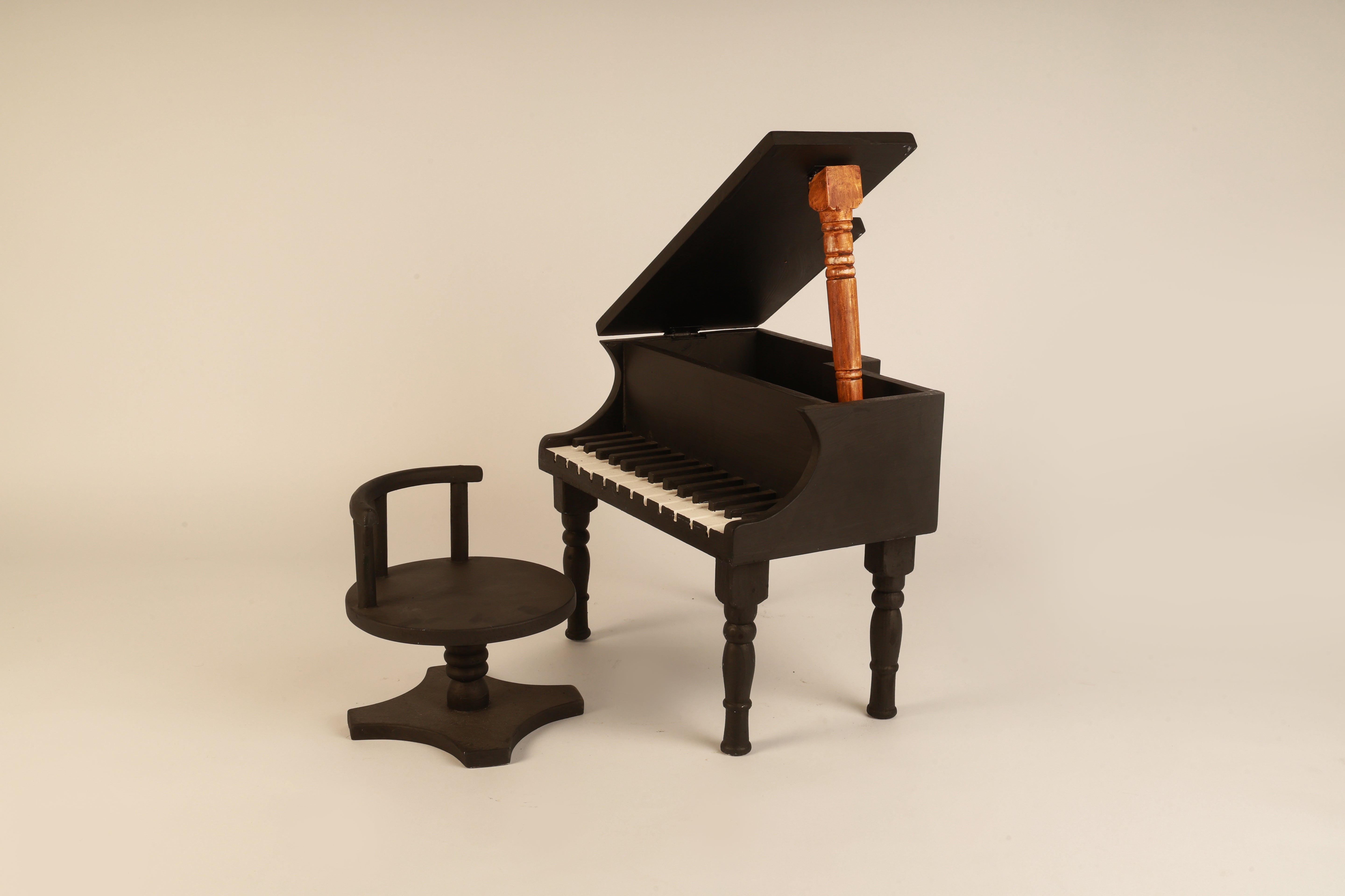 Mini Baby Grand Piano Photo Prop With Chair