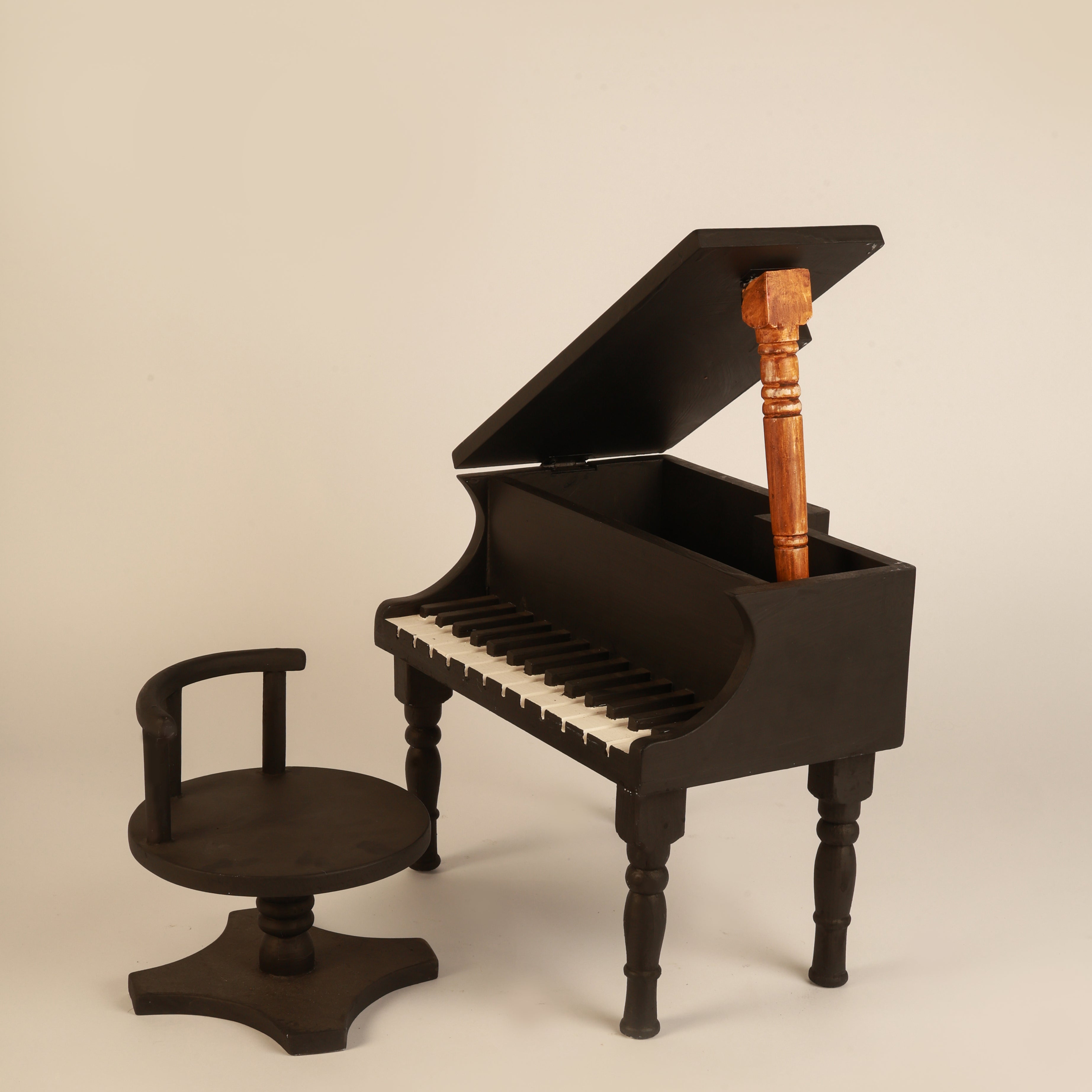 Mini Baby Grand Piano Photo Prop With Chair