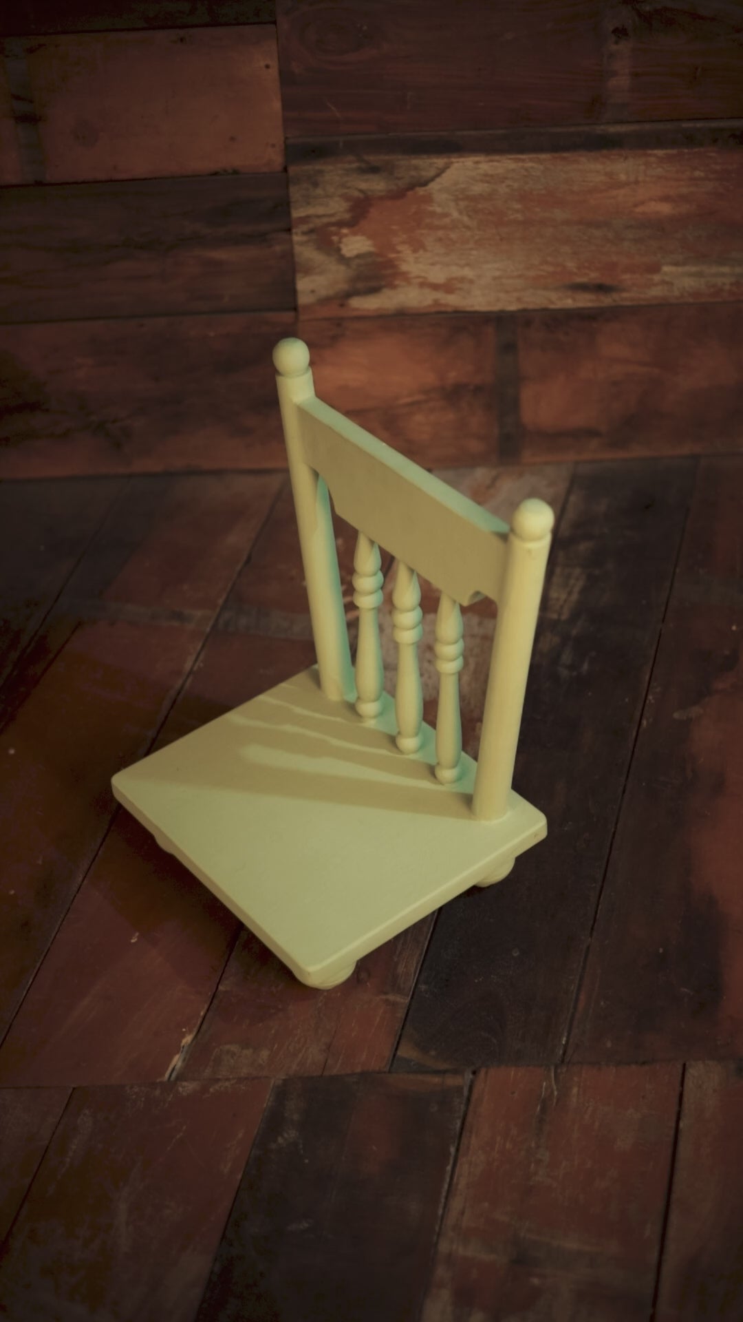 Baby Posing Chair for Newborn Photography – Elegant Wooden Chair for Newborns and Sitters Pastel Finish Ideal for Rustic Boho & Vintage Baby Photoshoots