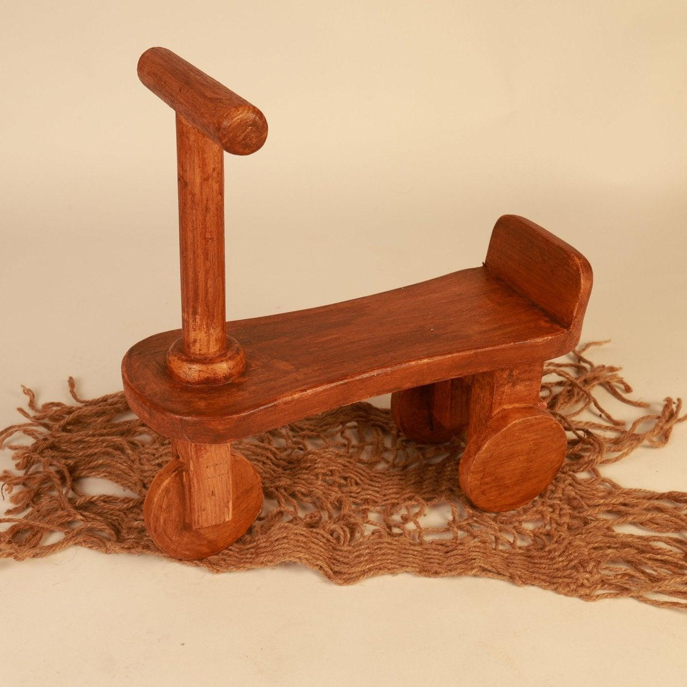 Wooden Scooter With Wagon - Baby Photography Prop - Tiny Prop Store